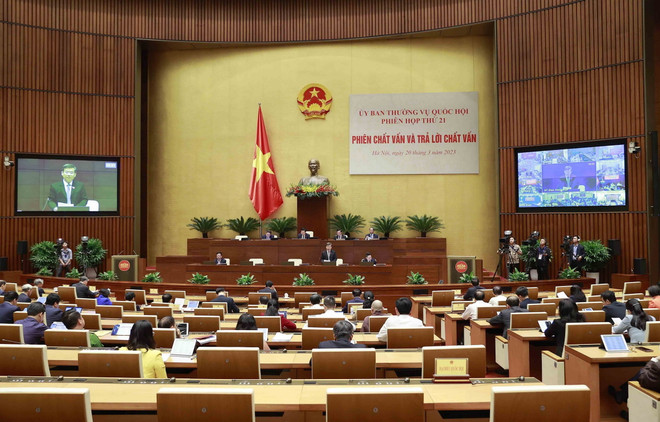 Nghị quyết về việc chất vấn tại phiên họp Ủy ban Thường vụ Quốc hội ảnh 1