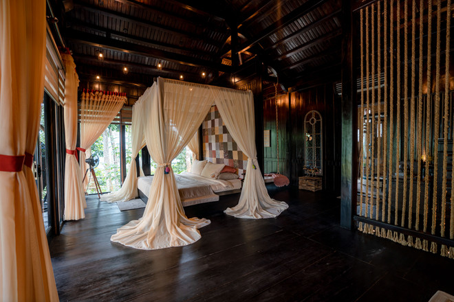 Kiến trúc mang đậm dấu ấn văn hóa bản địa của P’apiu. (Ảnh: CTV/Vietnam+) P’apiu resort được vinh danh 'Khu nghỉ dưỡng lãng mạn hàng đầu châu Á' ảnh 2