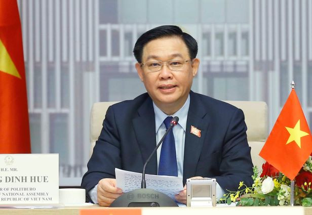 Chủ tịch Quốc hội hội đàm trực tuyến với Chủ tịch Hạ viện Maroc ảnh 1