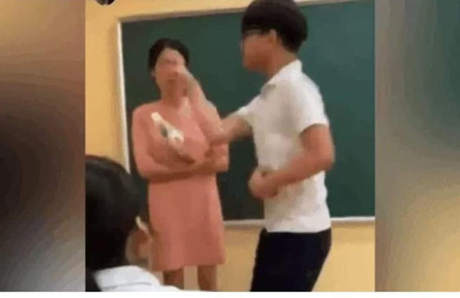 Nam sinh tát giáo viên trong clip được lan truyền trên mạng. Thông tin chính thức về đoạn video 'nam sinh tát giáo viên' ảnh 1