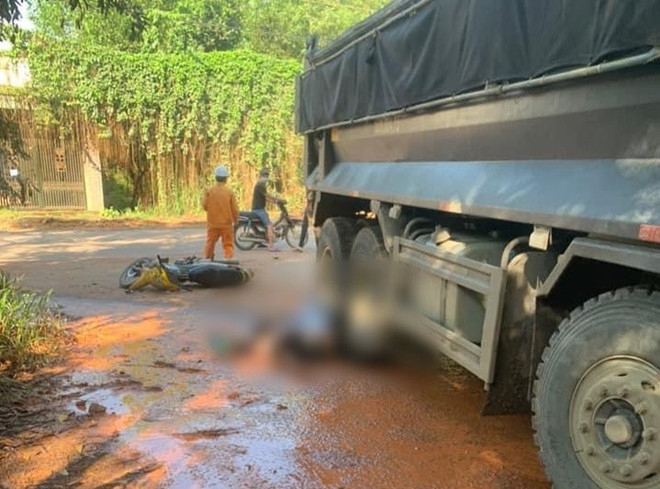 Hiện trường vụ tai nạn. (Ảnh: CTV) Điều tra nguyên nhân vụ tai nạn giao thông khiến hai người tử vong ảnh 1