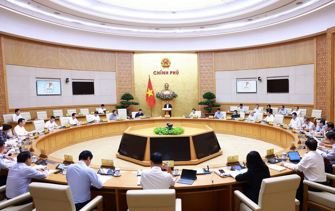 Phiên họp Chính phủ chuyên đề xây dựng pháp luật tháng 7 năm 2024. (Ảnh: Dương Giang/TTXVN) ttxvn_phien hop chinh phu 1.jpg