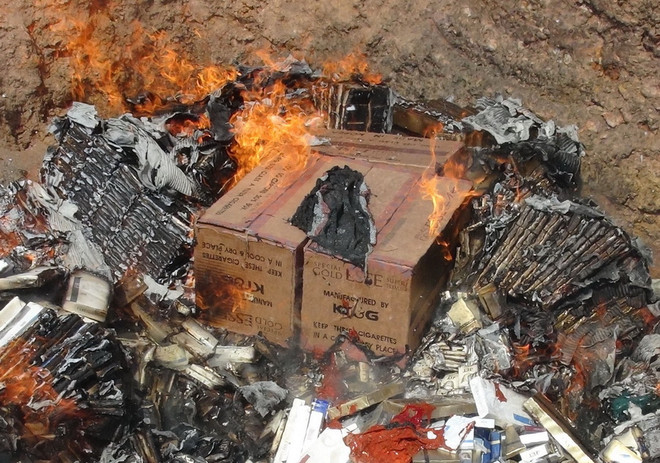 Tiêu hủy hàng hóa giả mạo nhãn hiệu trị giá trên 1,3 tỷ đồng ảnh 1