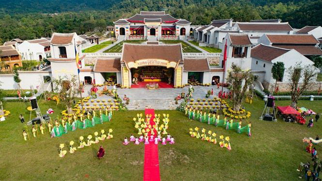 Quang cảnh khai Hội Xuân Yên Tử 2019. (Ảnh: Trung Nguyên/TTXVN) Hàng nghìn người nô nức dự khai Hội Xuân Yên Tử năm 2019 ảnh 2
