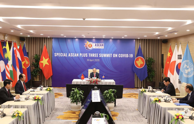 Thủ tướng Chính phủ Nguyễn Xuân Phúc, trong vai trò Chủ tịch ASEAN 2020, chủ trì Hội nghị Cấp cao Đặc biệt ASEAN về ứng phó dịch bệnh COVID-19. (Nguồn: TTXVN) Đại sứ Na Uy ấn tượng với nỗ lực phòng, chống COVID-19 của Việt Nam ảnh 2