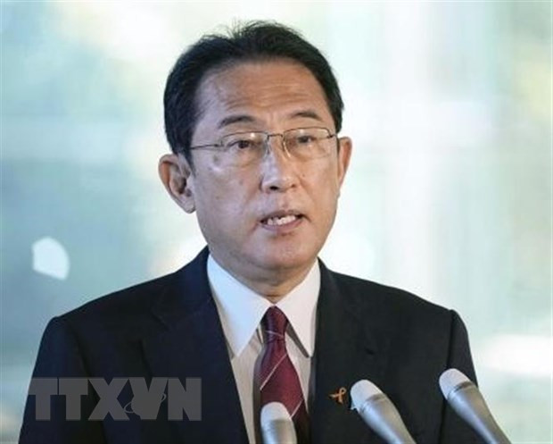 Thủ tướng Nhật Bản Fumio Kishida tại cuộc họp báo ở Tokyo. (Ảnh: Kyodo/TTXVN) Nhật Bản theo sát thông tin về vụ Triều Tiên phóng vật thể bay ảnh 1