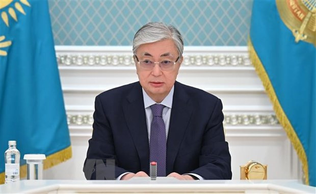 Tổng thống Kazakhstan, ông Kassym-Jomart Tokayev. (Ảnh: THX/TTXVN) Tổng thống Kazakhstan được bầu làm Chủ tịch đảng cầm quyền Nur Otan ảnh 1