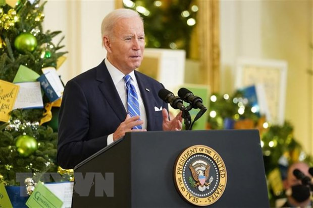 Tổng thống Mỹ Joe Biden họp báo nhân dịp 1 năm cầm quyền ảnh 1