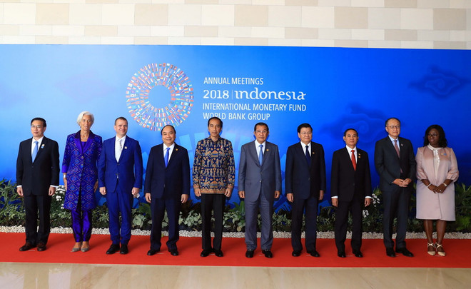 Hình ảnh Thủ tướng dự phiên khai mạc Hội nghị thường niên IMF-WB ảnh 1