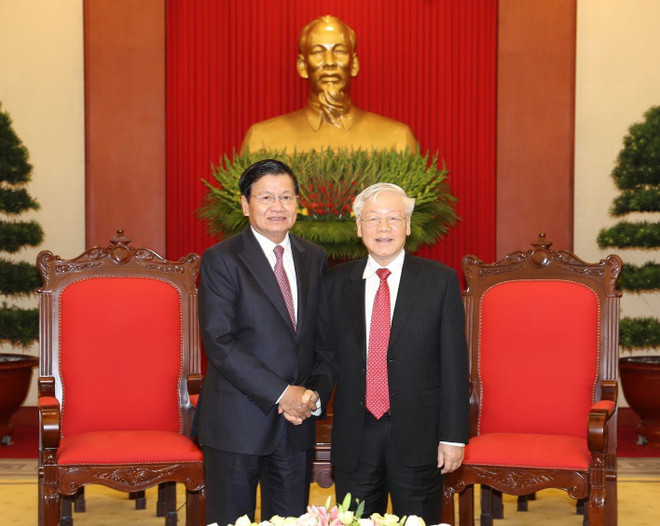 Tổng Bí thư, Chủ tịch nước Nguyễn Phú Trọng tiếp Thủ tướng Lào ảnh 1