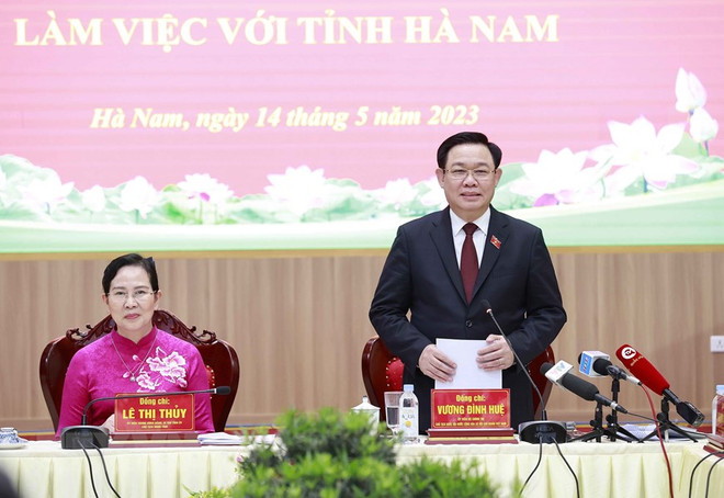 Chủ tịch Quốc hội Vương Đình Huệ phát biểu. (Ảnh: Doãn Tấn/TTXVN) Chủ tịch Quốc hội: Hà Nam phát huy thế mạnh là cửa ngõ phía Nam Thủ đô ảnh 2