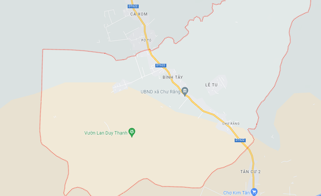 Nơi xảy ra vụ việc. (Nguồn: Google Maps) Gia Lai: Bị điện giật khi sửa máy bơm nước, ba cha con tử vong ảnh 1
