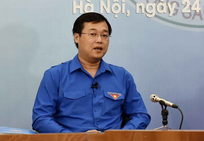 Ủy viên dự khuyết Trung ương Đảng, Bí thư thứ Nhất Trung ương Đoàn, Chủ tịch Trung ương Hội Liên hiệp Thanh niên Việt Nam Lê Quốc Phong. (Nguồn: TTXVN) Bí thư thứ nhất TW Đoàn nói về nhận thức chính trị của thanh niên ảnh 1