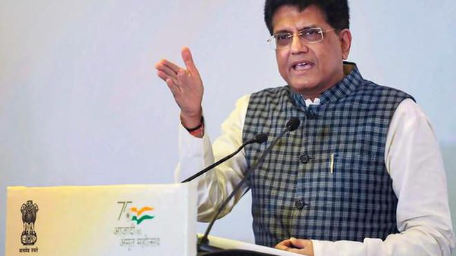 Bộ trưởng Thương mại, Công nghiệp Ấn Độ Piyush Goyal. (Nguồn: File) Bộ trưởng Ấn Độ kêu gọi củng cố hệ sinh thái khởi nghiệp toàn cầu ảnh 1