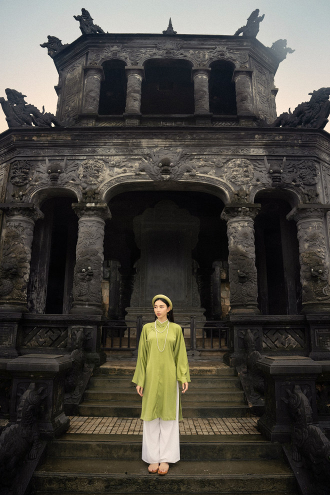 Hoa hậu Thùy Tiên mặc Cổ phục, quảng bá hình ảnh phụ nữ Việt Nam ảnh 5