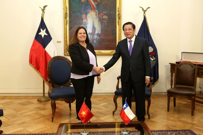 Đoàn đại biểu cấp cao Đảng Cộng sản Việt Nam thăm, làm việc tại Chile ảnh 2