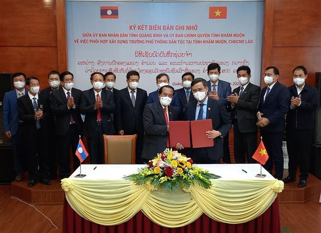 Lãnh đạo tỉnh Khammuane của Lào thăm và chúc Tết tỉnh Quảng Bình ảnh 2