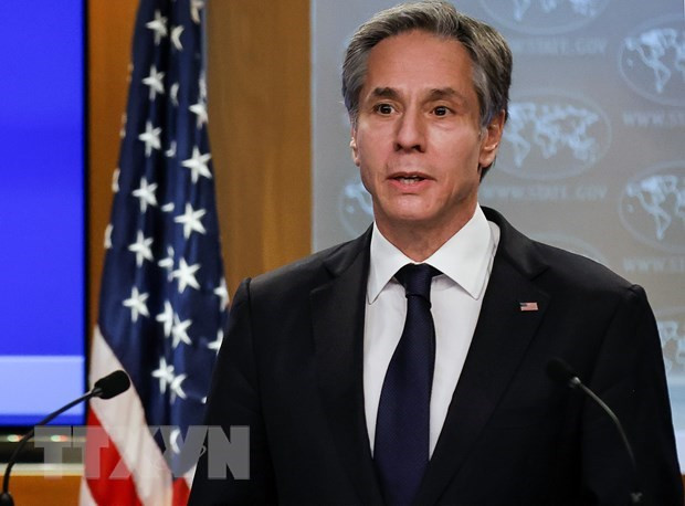 Ngoại trưởng Mỹ Antony Blinken. (Ảnh: AFP/TTXVN) Mỹ, Nhật Bản, Hàn Quốc dự kiến họp ngoại trưởng ba bên vào tuần tới ảnh 1