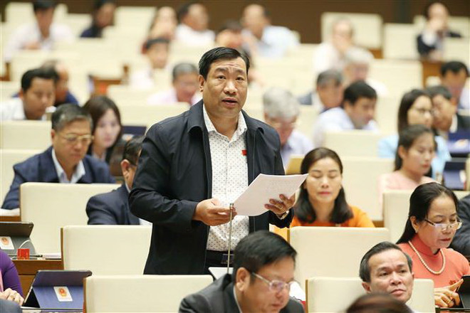 Đại biểu Quốc hội tỉnh Trà Vinh Thạch Phước Bình phát biểu. (Ảnh: Phương Hoa/TTXVN) Nhiều bất cập trong thực hiện chính sách, pháp luật về phòng cháy ảnh 1