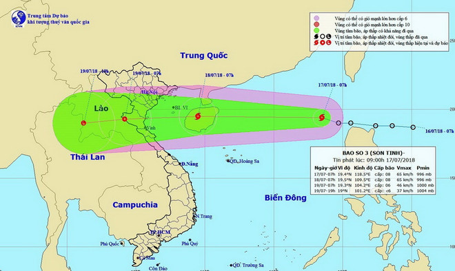 Hướng dẫn tàu thuyền thoát khỏi vùng nguy hiểm của bão số 3 ảnh 1