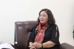 Hiệu trưởng Trường Tiểu học Đoàn Kết Nguyễn Thị Phương. (Ảnh: Nguyễn Oanh/TTXVN.)