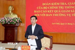Đại tướng Phan Văn Giang, Ủy viên Bộ Chính trị, Bộ trưởng Bộ Quốc phòng phát biểu kết luận. (Ảnh: TTXVN phát)