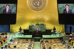 Chủ tịch nước Lương Cường phát biểu tại Phiên Thảo luận chung cấp cao Đại hội đồng Liên hợp quốc Khóa 80. (Ảnh: Lâm Khánh/TTXVN)