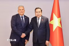 Chủ tịch Quốc hội Trần Thanh Mẫn tiếp Lãnh sự danh dự Việt Nam tại Istanbul Ali Tezolmez. (Ảnh: Doãn Tấn/TTXVN)