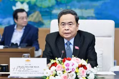 Chủ tịch Quốc hội Trần Thanh Mẫn phát biểu. (Ảnh: Doãn Tấn/TTXVN)
