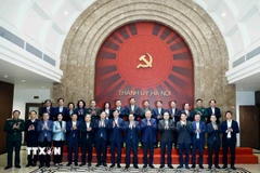 Tổng Bí thư Tô Lâm, Thủ tướng Phạm Minh Chính, Chủ tịch Quốc hội Trần Thanh Mẫn và các đại biểu. (Ảnh: Thống Nhất/TTXVN)