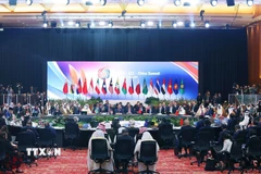 Hội nghị Cấp cao Kinh tế ASEAN - Hội đồng Hợp tác Vùng Vịnh (GCC) - Trung Quốc. (Ảnh: Dương Giang/TTXVN)