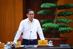 Phó Thủ tướng Bùi Thanh Sơn, Tổ Trưởng Tổ công tác bảo đảm an ninh năng lượng trước diễn biến phức tạp của cuộc xung đột quân sự tại Trung Đông. (Ảnh: Dương Giang/TTXVN)