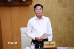 Phó Thủ tướng Lê Thành Long phát biểu chỉ đạo và kết luận phiên họp. (Ảnh: Văn Điệp/TTXVN)