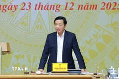 Phó Thủ tướng Trần Hồng Hà chủ trì phiên họp lần thứ 27 của Ban Chỉ đạo quốc gia chống khai thác hải sản bất hợp pháp, không báo cáo và không theo quy định (IUU). (Ảnh: Dương Giang/TTXVN)