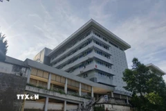 Một số hạng mục của dự án Bệnh viện đa khoa vùng Tây Nguyên đã xuống cấp nhưng không thể nâng cấp, sửa chữa do chưa hoàn thành quyết toán. (Ảnh: Tuấn Anh/TTXVN)