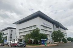 Một số hạng mục của dự án Bệnh viện đa khoa vùng Tây Nguyên đã xuống cấp nhưng không thể nâng cấp, sửa chữa do chưa hoàn thành quyết toán. (Ảnh: Tuấn Anh/TTXVN)