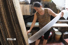 Trải qua hàng trăm năm, người dân địa phương vẫn gìn giữ, duy trì được nghề truyền thống làm bánh đa nem Thổ Hà. (Ảnh: Việt Hùng/TTXVN)