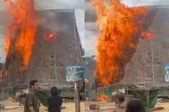 Quảng Ngãi: Hỏa hoạn thiêu rụi một nhà rông của người Bahnar