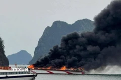 Hiện trường vụ cháy. (Ảnh: TTXVN phát)