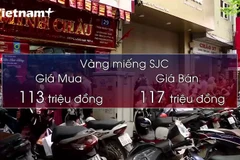 Giá vàng miếng SJC giảm sâu 4 triệu đồng mỗi lượng