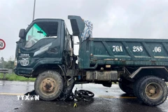 Hiện trường vụ tai nạn. (Ảnh: Lê Phước Ngọc/TTXVN)