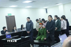 Các bị cáo tại phiên tòa. (Ảnh: Kim Anh/TTXVN)