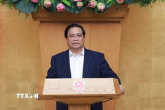 Thủ tướng Phạm Minh Chính chủ trì Phiên họp Chính phủ chuyên đề về xây dựng pháp luật tháng 9/2025. (Ảnh: Dương Giang/TTXVN)