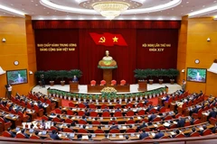 Tổng Bí thư Tô Lâm phát biểu bế mạc Hội nghị lần thứ hai Ban Chấp hành Trung ương Đảng khóa XIV. (Ảnh: Thống Nhất/TTXVN)