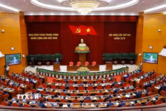 Tổng Bí thư Tô Lâm phát biểu bế mạc Hội nghị lần thứ hai Ban Chấp hành Trung ương Đảng khóa XIV. (Ảnh: Thống Nhất/TTXVN)