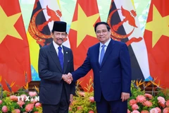 Thủ tướng Phạm Minh Chính hội kiến Quốc vương Brunei Darussalam Haji Hassanal Bolkiah. (Ảnh: Dương Giang/TTXVN)