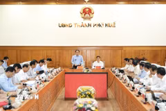 Quang cảnh buổi làm việc. (Ảnh: Mai Trang/TTXVN)