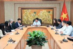Phó Thủ tướng Nguyễn Chí Dũng tiếp ông Lindsay Mark Lewis, Giám đốc điều hành Viện Chính sách cấp tiến của Hoa Kỳ (PPI). (Ảnh: An Đăng/TTXVN)
