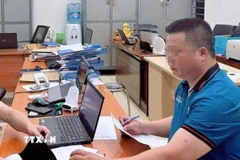 Ông Bùi Trường Sơn tại Cơ quan Công an. (Ảnh: TTXVN phát)
