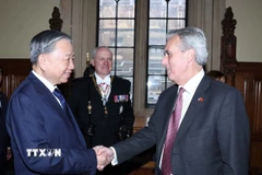 Tổng Bí thư Tô Lâm gặp Nhóm nghị sỹ liên đảng ủng hộ Việt Nam tại Quốc hội Anh. (Ảnh: Thống Nhất/TTXVN)